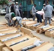 Nigeria Customs, Seizes Massive Arms Shipment in 40ft Container.